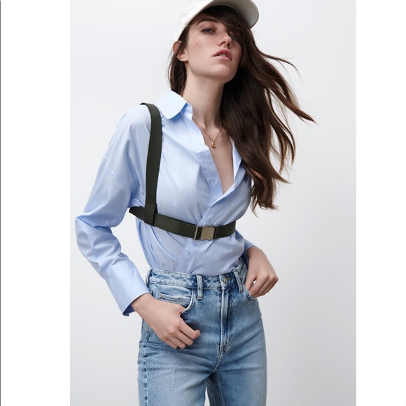 Zara Accessories - Zara Green Harness Buckle Belt